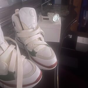 Chloé Sonnie High Top Sneakers White/Red/Green - size 39